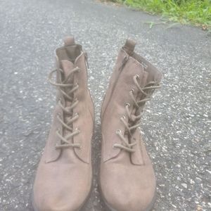 Sun+stone brown combat boots